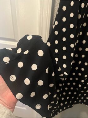 Beautiful Black and White Polka Dot Maxi Skirt - Classic Soft Flowy Style